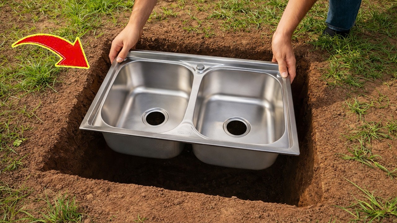 Drop the old Kitchen Sink down into hole you be Amazed😱! Millions of people don't know this secret