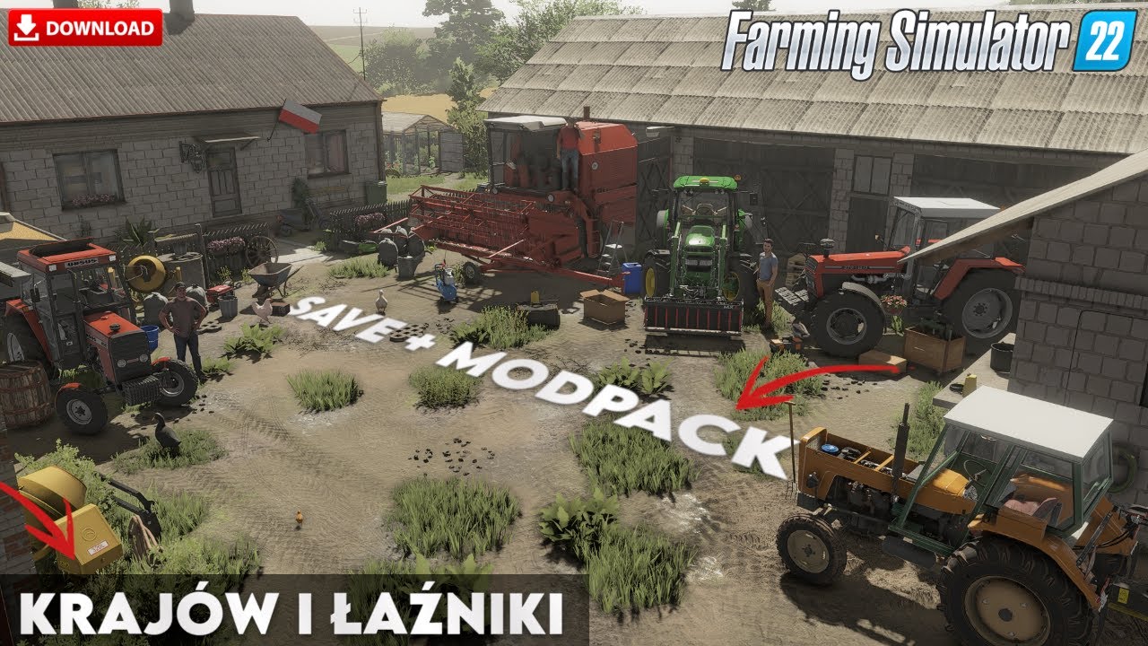 ŚREDNIE POLSKIE GOSPO😍 SAVE + MODPACK😱 Krajów & Łaźniki🤩MEGA Klimat😎 PREZENTACJA💪FS22🔥Matetek2