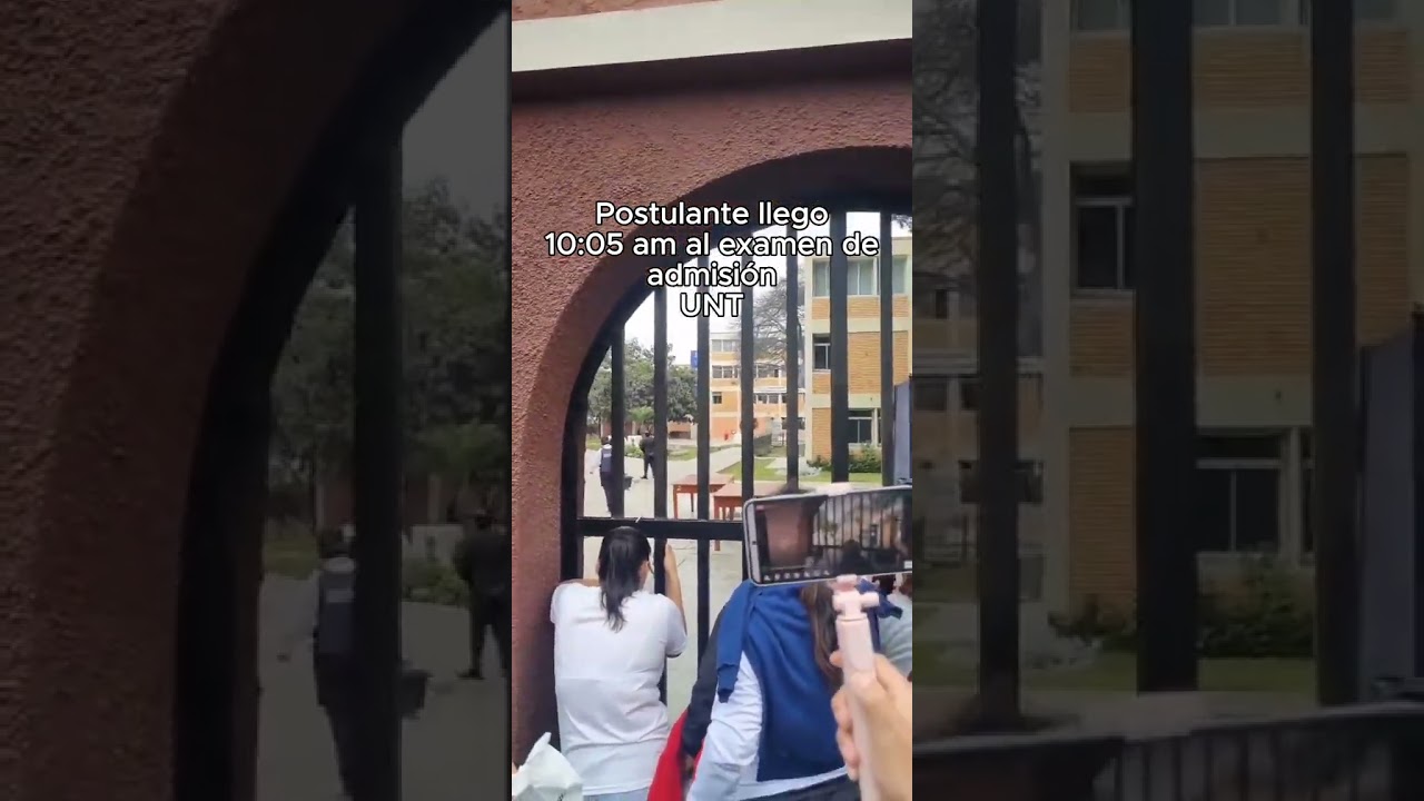 Postulante llega tarde al examen de la UNT