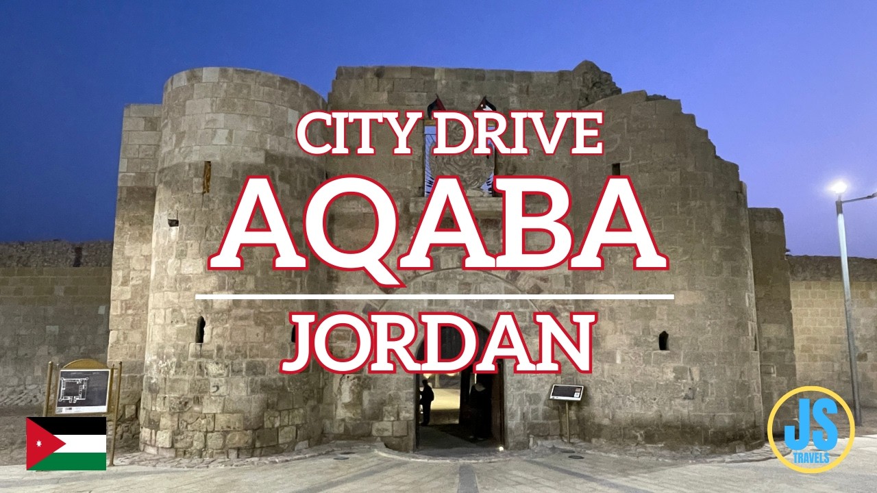 AQABA JORDAN 🇯🇴  CITY DRIVE 4K | From DESERT HIGHWAY to CITY CENTER 🚗 🚘