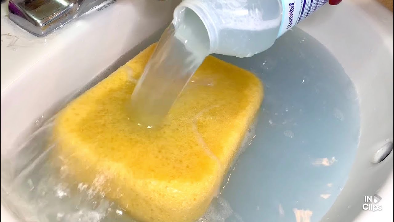 7 bottle pouring + squeezing TO HELP YOU SLEEP - sponge ASMR