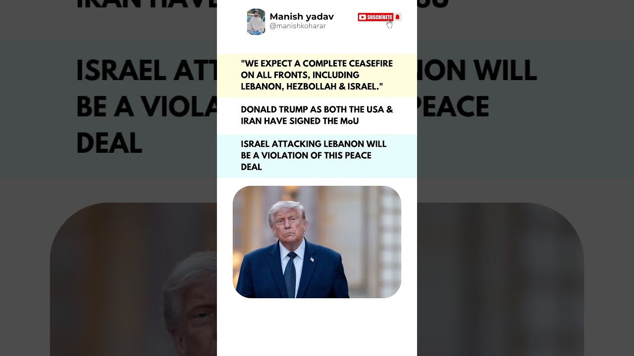 US & Iran Sign Peace MoU!  Trump Warns Israel On Lebanon Ceasefire!
