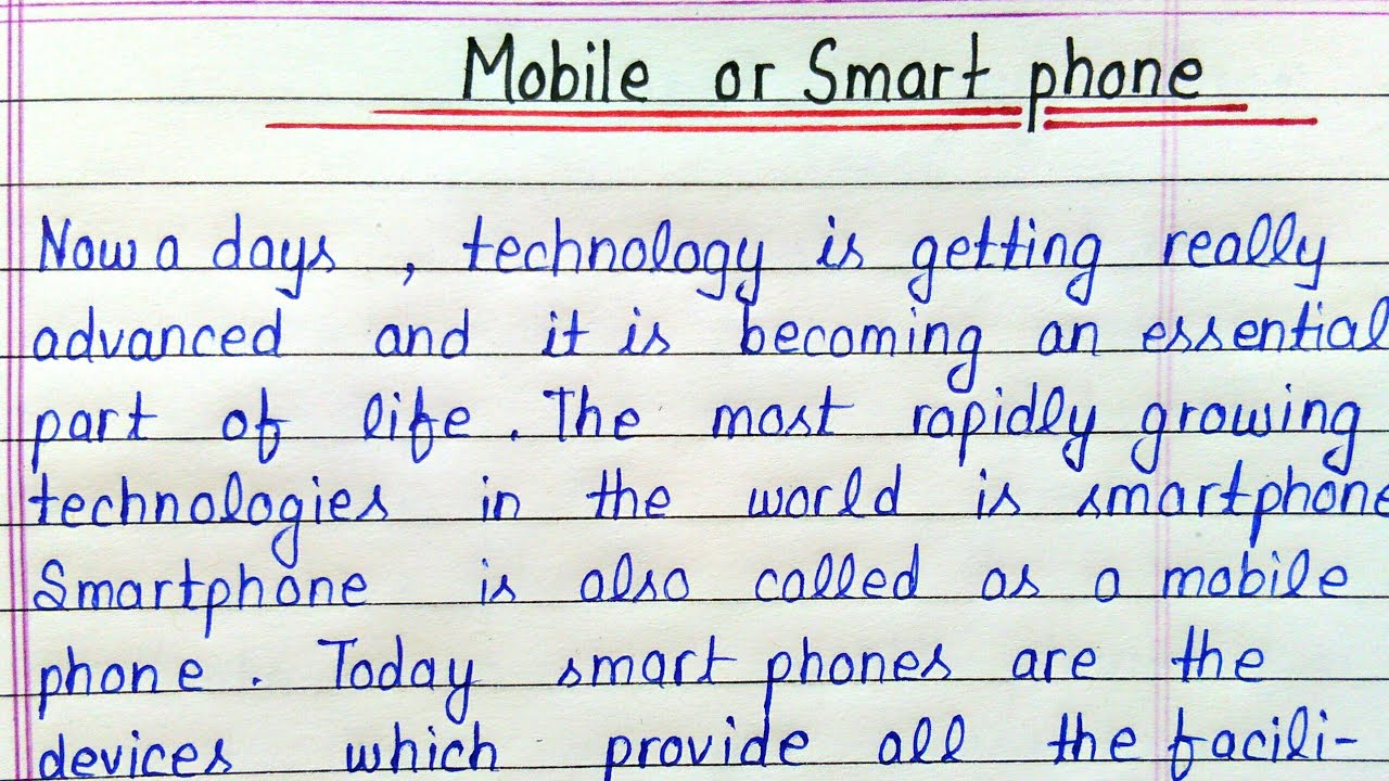 Essay on mobile phone in english ||Smartphone essay in english