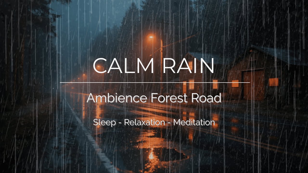 🌧️ Calming Rain Sounds for Sleep (NO THUNDER, NO ADS) - Soft Forest Rain for Deep Relaxation