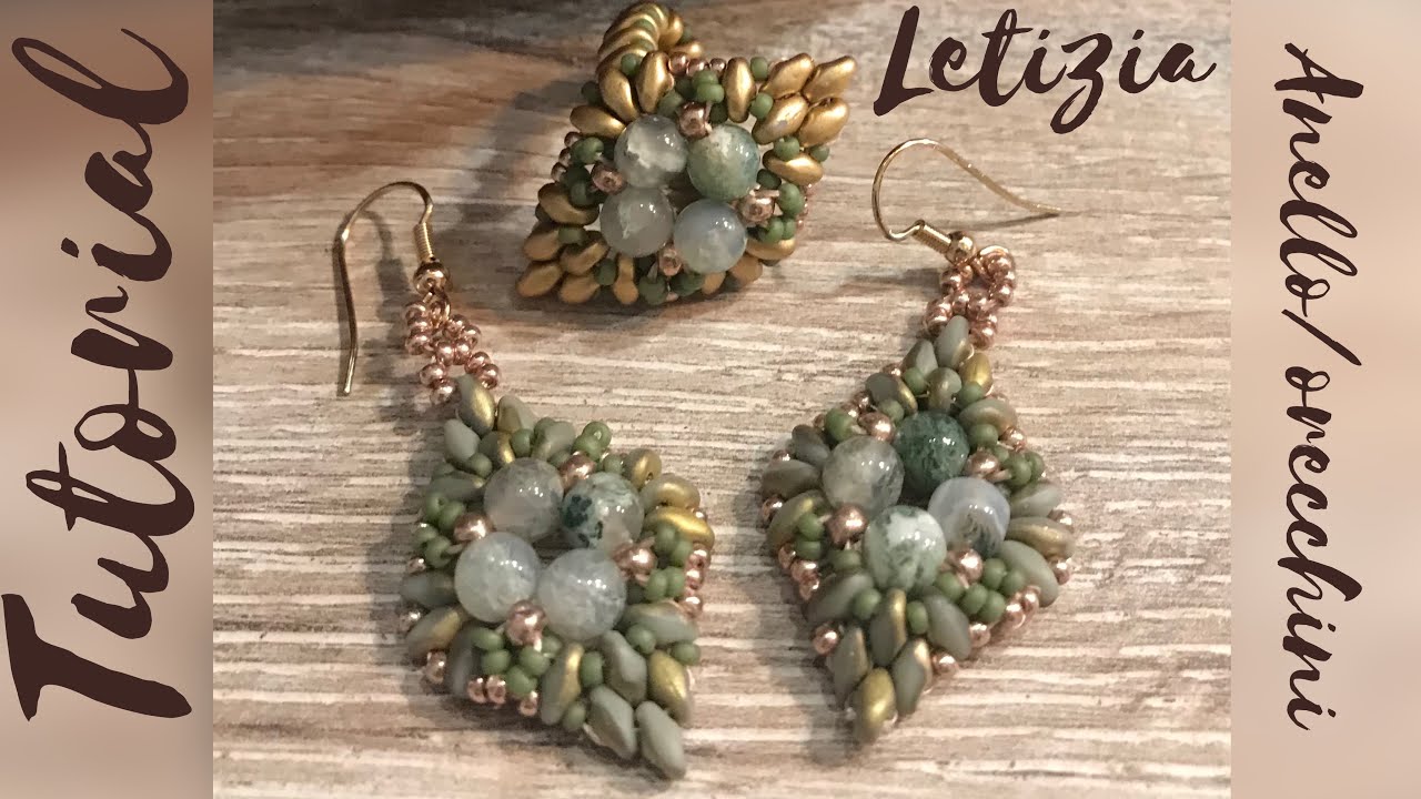 Anello/orecchini Letizia con superduo e Rocaille. #Collaborazione #cobeads#