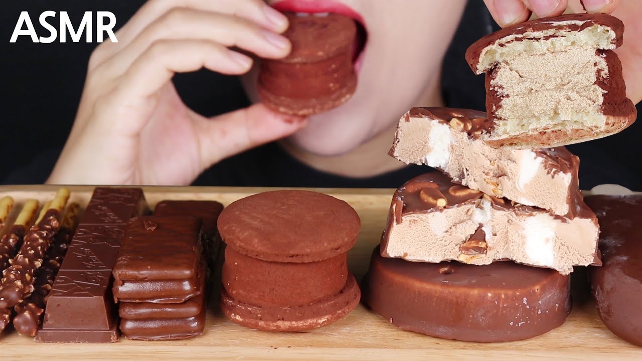 ASMR Chocolate Party (Ice cream, Macaron,Tim Tam)마카롱,아이스크림,빼빼로 먹방