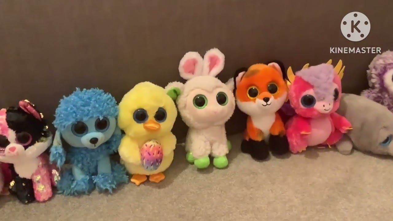 Collection of Beanie Boos in Alphabetical Order