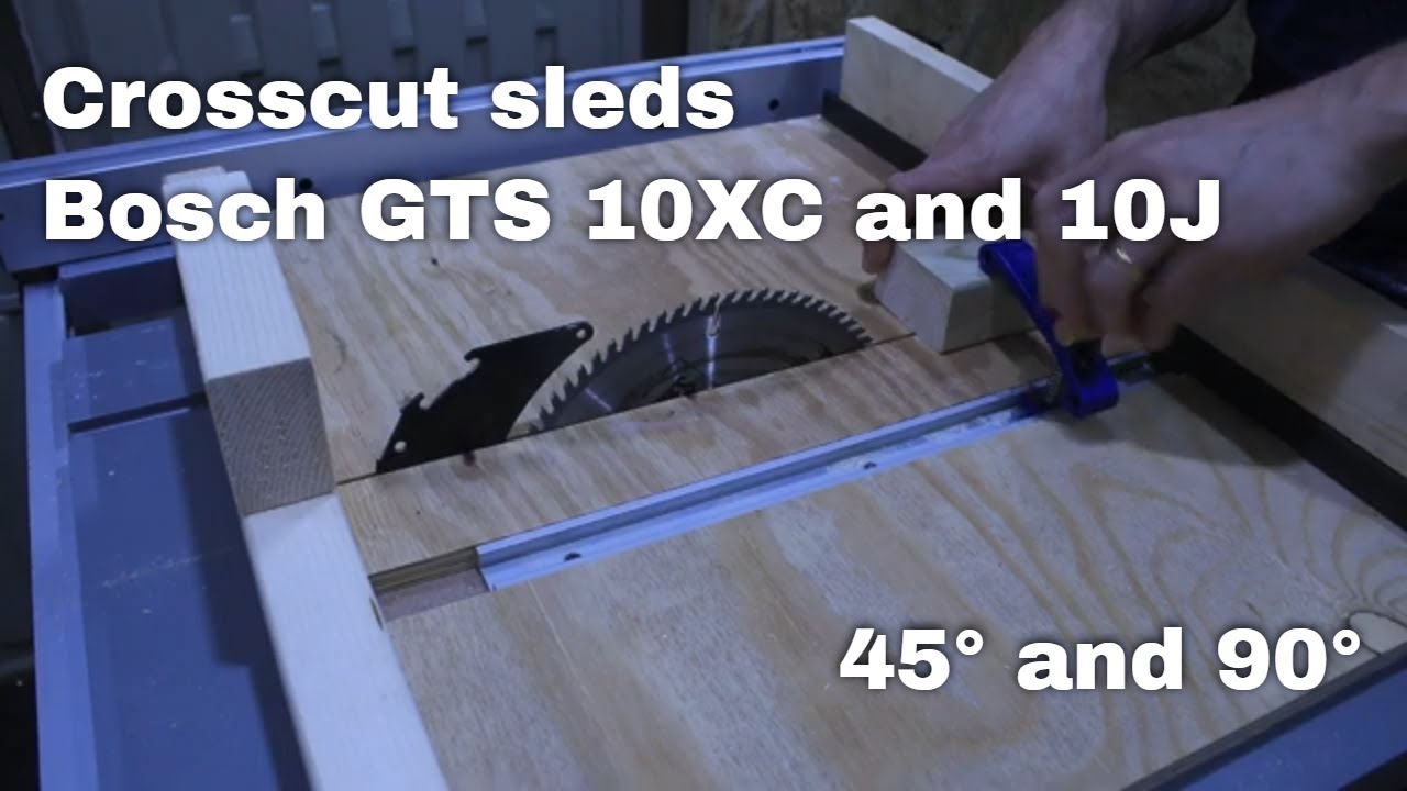 CROSSCUT SLEDS (90 AND 45 DEGREES) FOR BOSCH GTS 10J #bosch