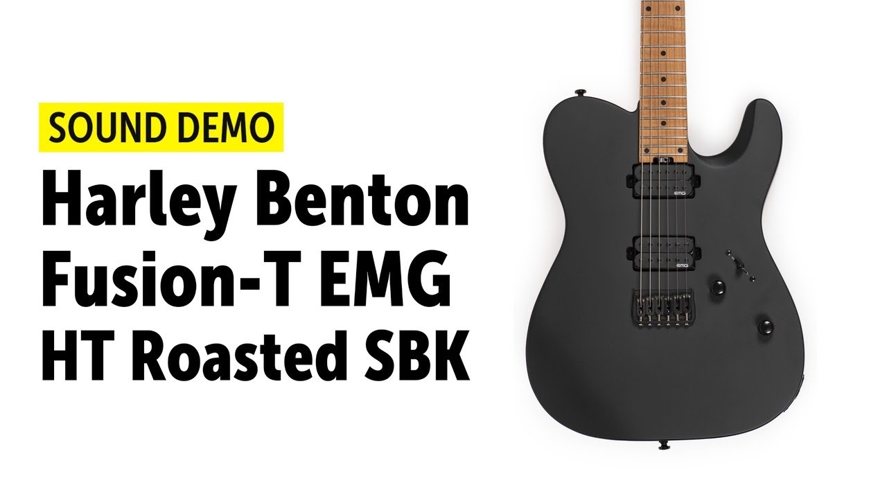 Harley Benton Fusion-T EMG HT Roasted SBK - Sound Demo (no talking)