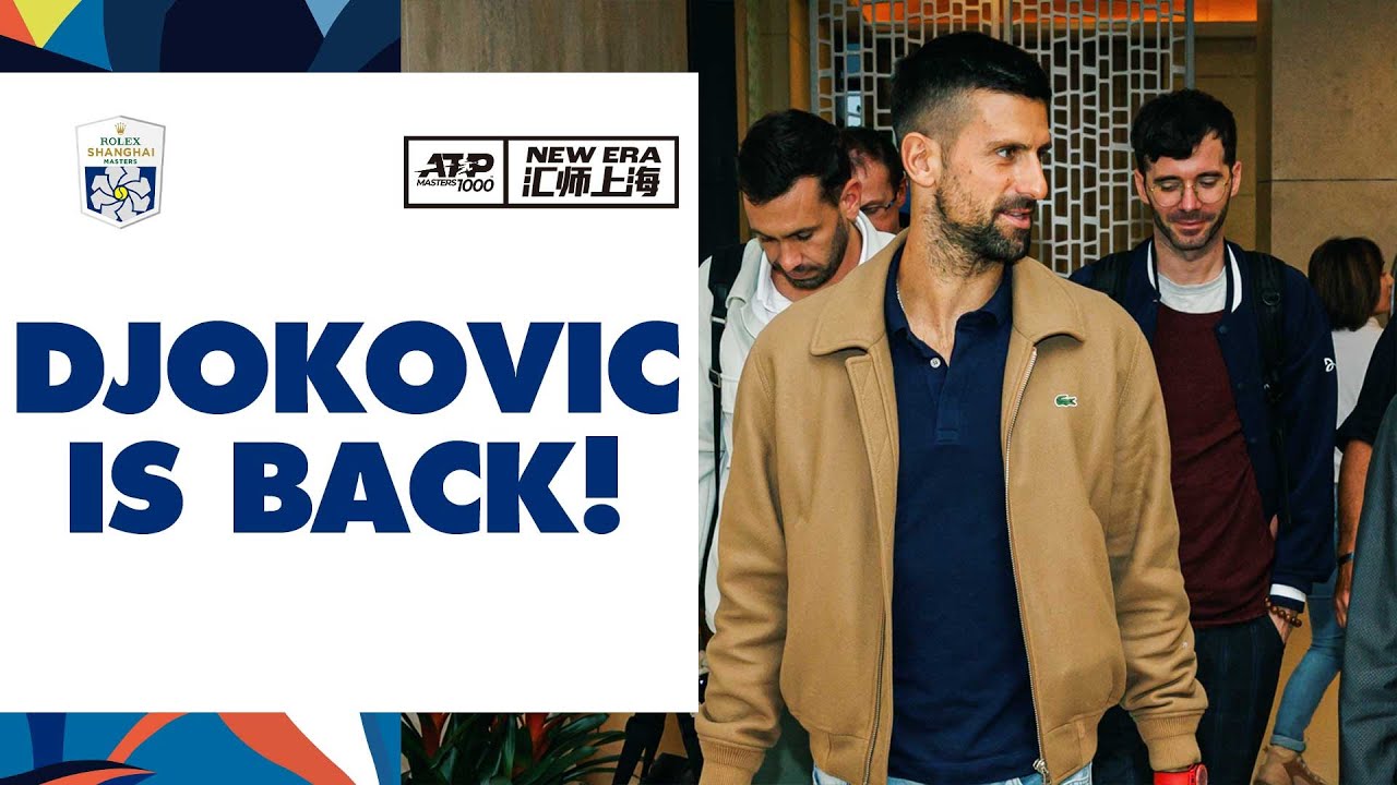 Behind The Scenes As Novak Djokovic Arrives In Shanghai 🎙️