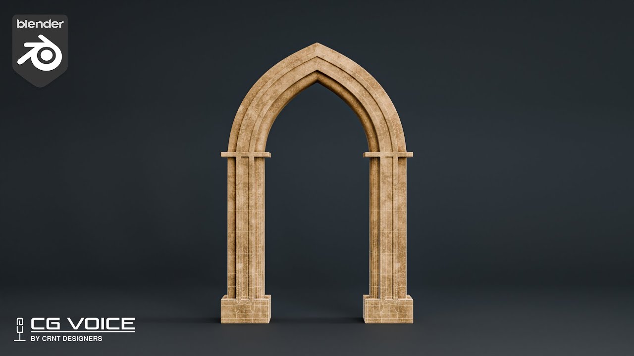 how to model this Gothic Arch design in blender _  blender modeling