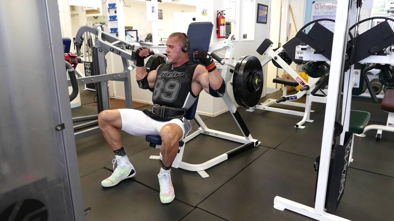 Building Shoulders Final Set Cybex Plate Loaded Converging Press...