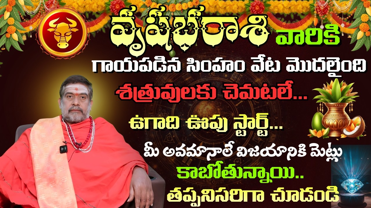 వృషభ  రాశి వారికి గాయపడిన సింహం వేట మొదలైంది శత్రువులకు చెమటలే...ఉగాది ఊపు స్టార్ట్.