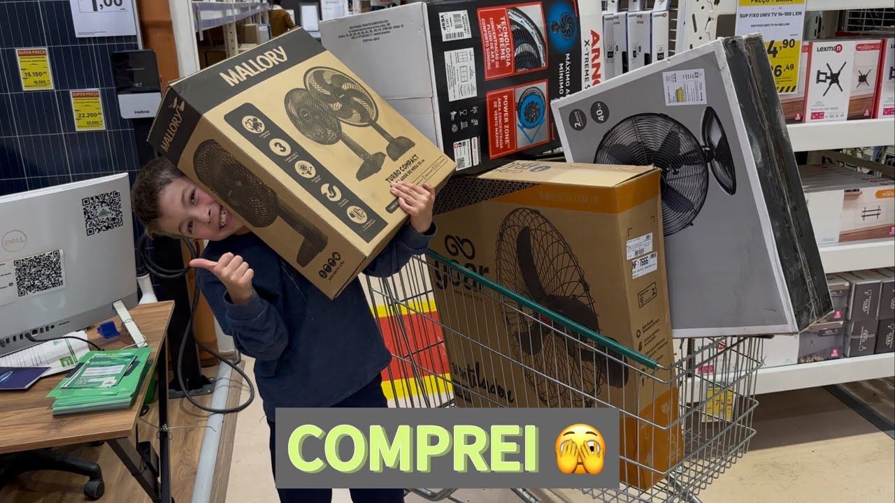 COMPREI 4 VENTILADORES NA LEROY MERLIN. SQN rsrs 