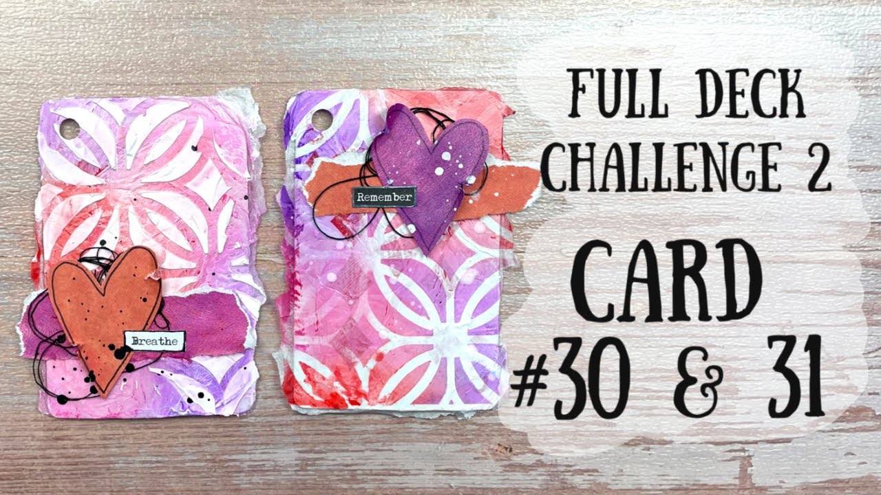 Altered Playing Card Number 30 & 31 | Full Deck Challenge 2
