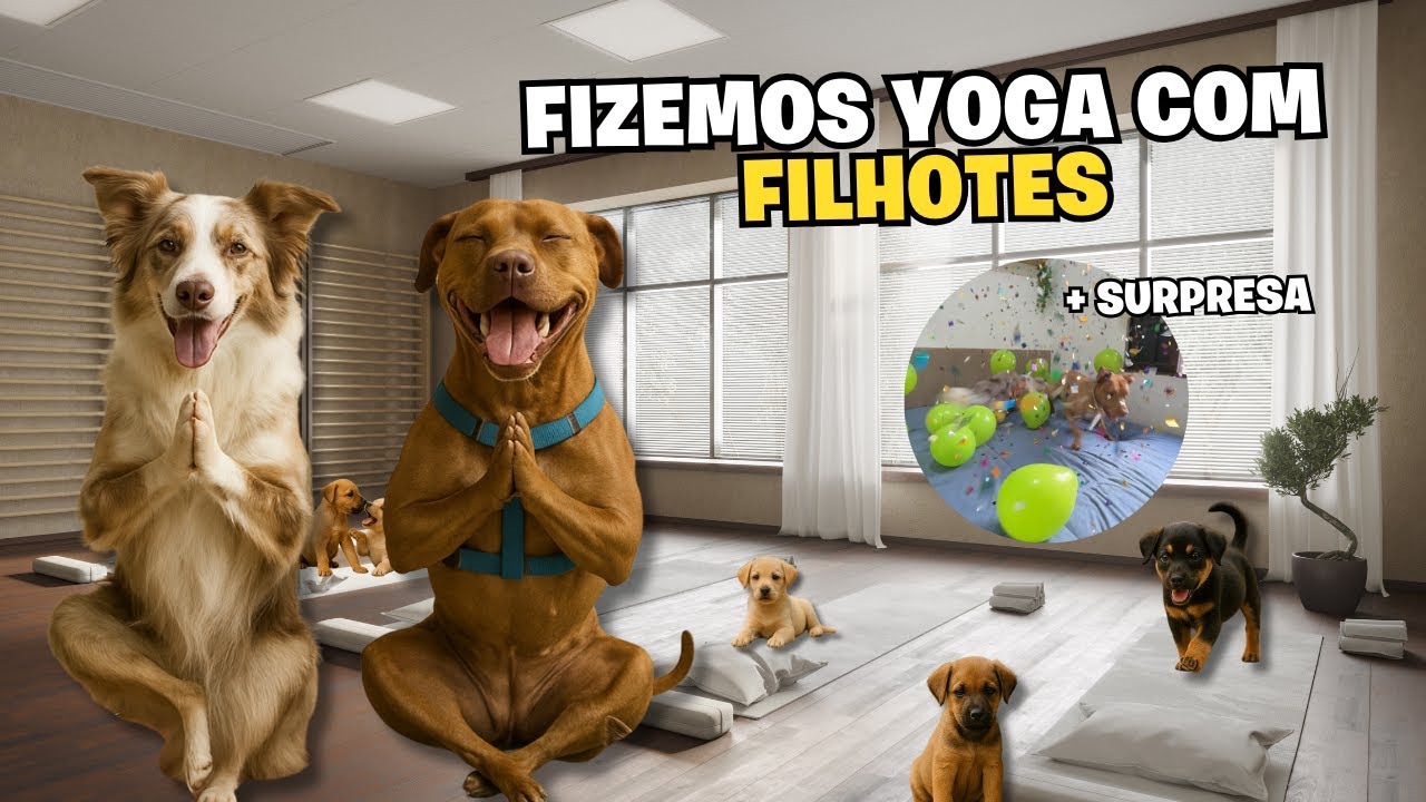 Fizemos Yoga Com Cachorros Pela Primeira Vez | Comemorando 800 Mil Seguidores