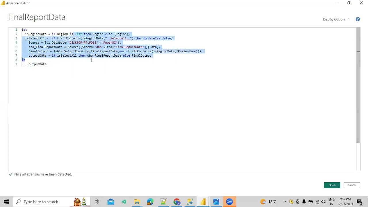Understand about How to pass Dynamic Parameter Part 1 using Power BI Desktop