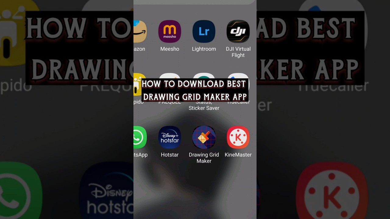 BEST DRAWING GRID APP #shorts #shortsvideo  #art #sketch
