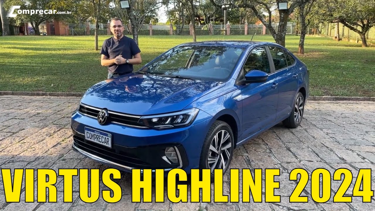 Avaliação: Virtus Highline 2024 - Versão mais equipada com motor 200 TSI