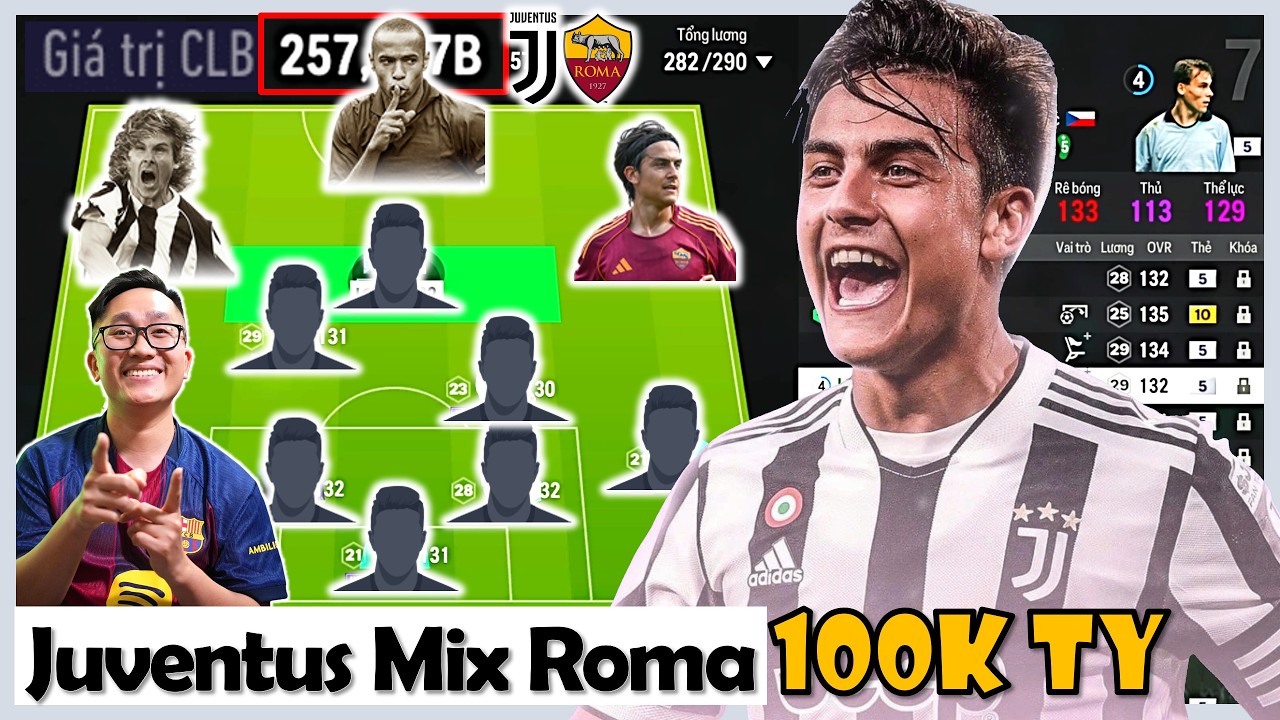 I Love Cam spent 100,000 billion to build the most powerful Juventus mix AS Roma FCO lineup: Henr...