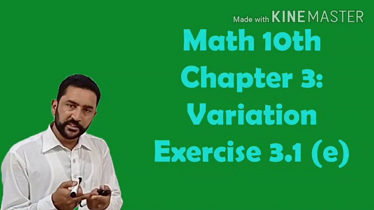 AJK Board 10th Class Math Chapter 3: Variation Exercise 3.1 (e)