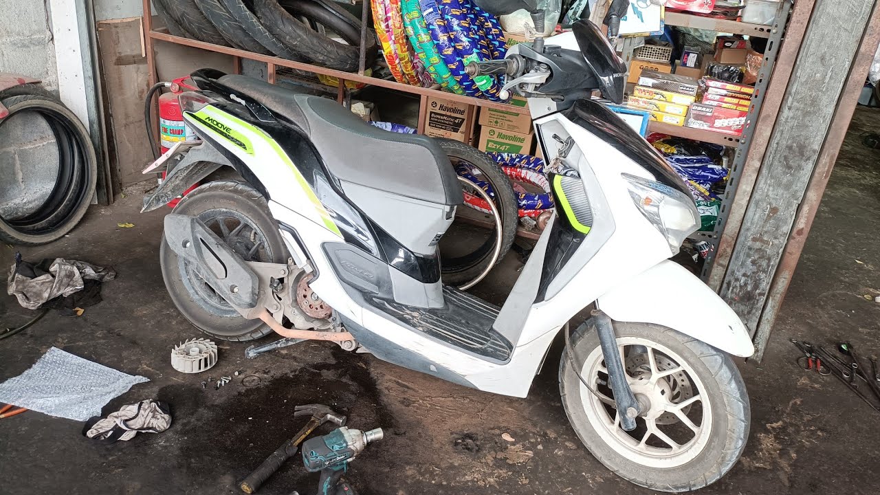 แก้ปัญหา honda moove ขี่ไปแล้วกระตุกดับไฟเครื่องโชว์