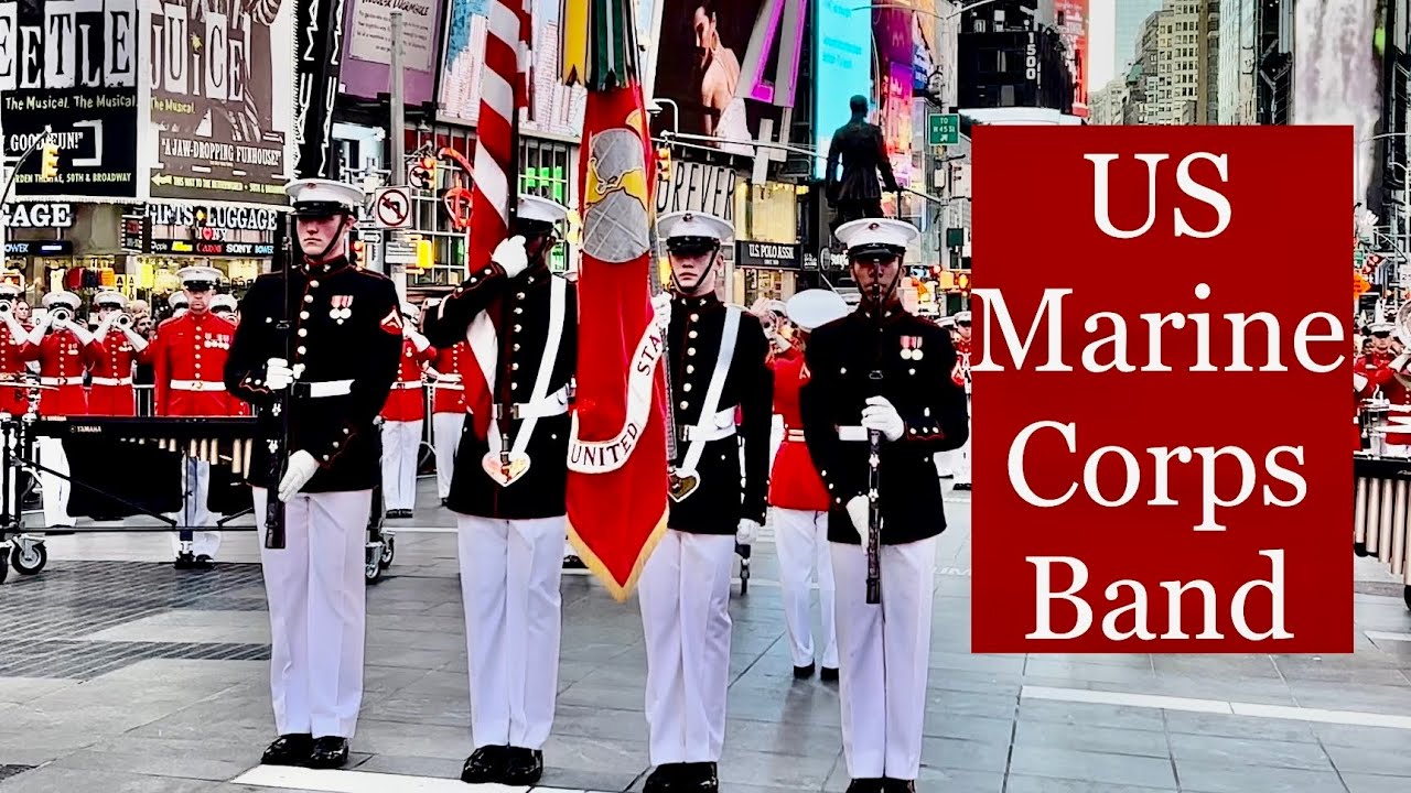 US Marine Corps Drum and Bugle Live Concert at Times SQ NYC, Fleet Week Events