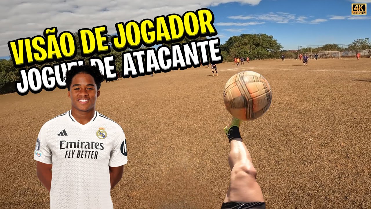 VISÃO DE UM JOGADOR DE FUTEBOL, JOGUEI DE ATACANTE IGUAL O ENDRICK E TEVE TRETA!