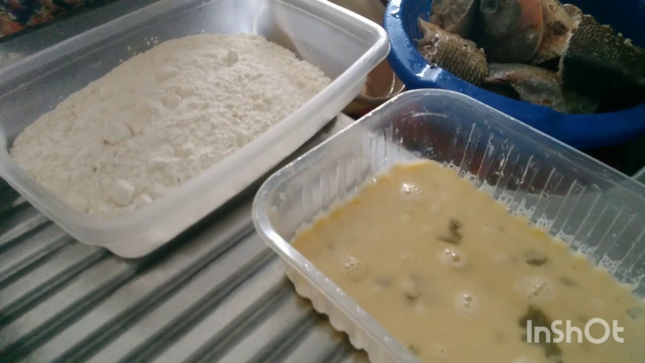 Peixe empanado na farinha de trigo