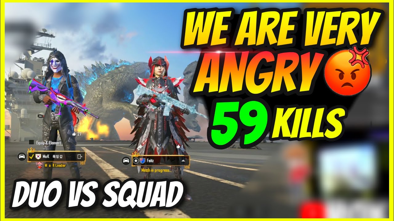 Feitz + Mok in Conqueror Lobby | 59Kills Rush Game | PUBG MOBILE