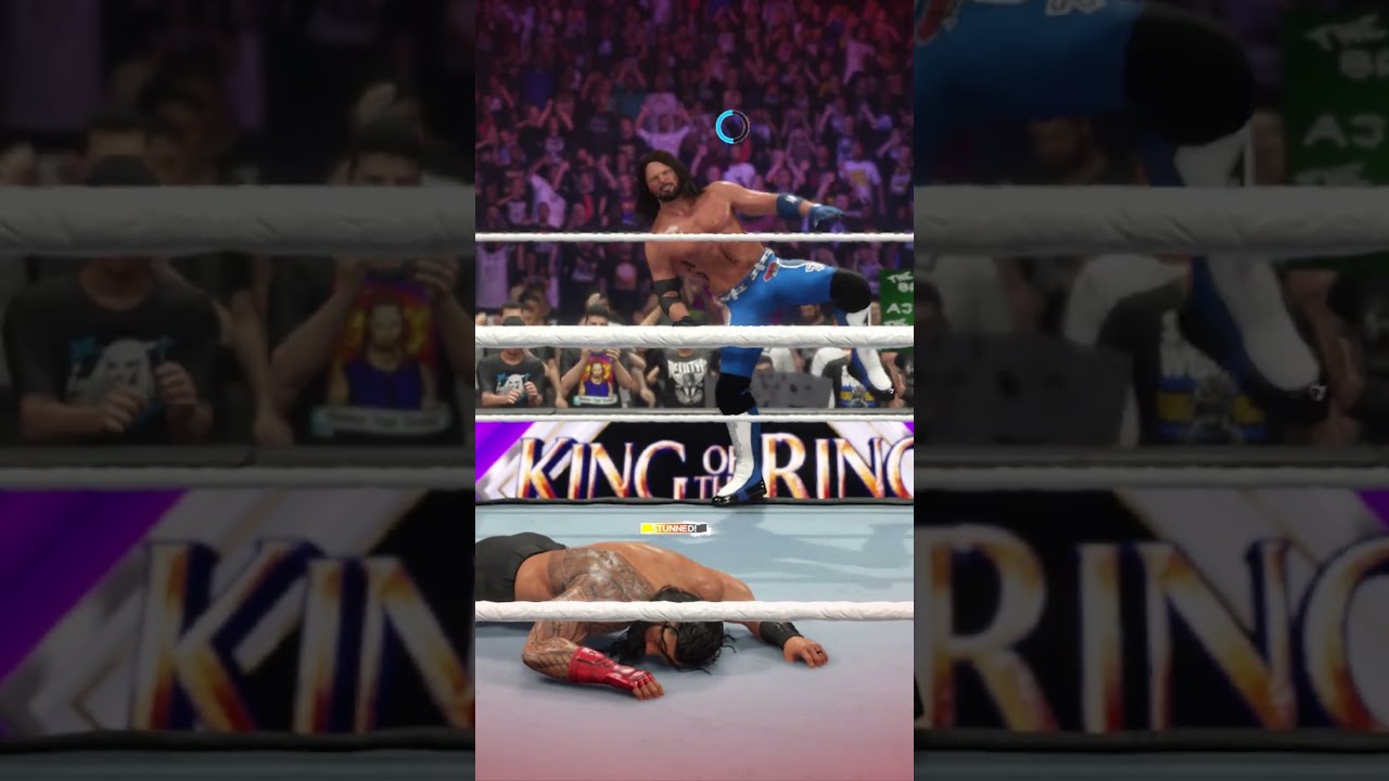 WWE 2K24 Roman Reigns vs AJ Styles #wwe2k2 #wwe #ajstyles #otc #tribalchief #bloodline #ajstyles