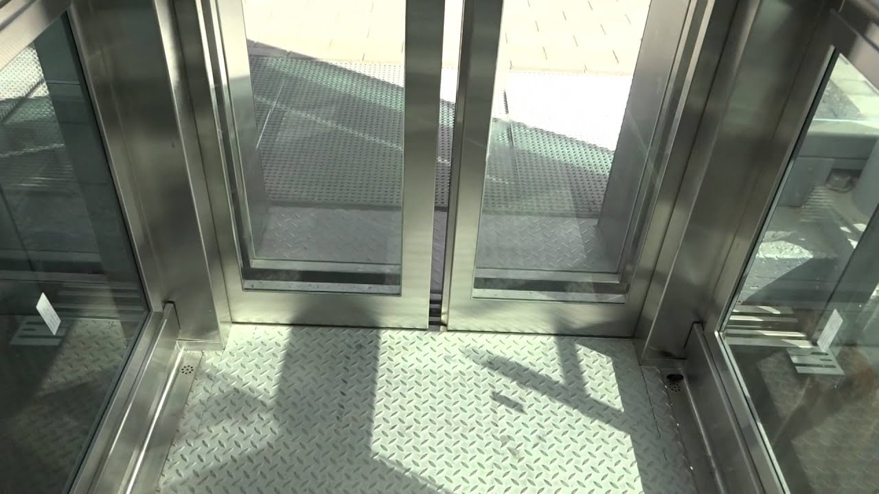 Brand-New 2013 KONE Monospace MRL T. Glass Elv/Lift@Leinelä Commuter train station, Vantaa, Finland