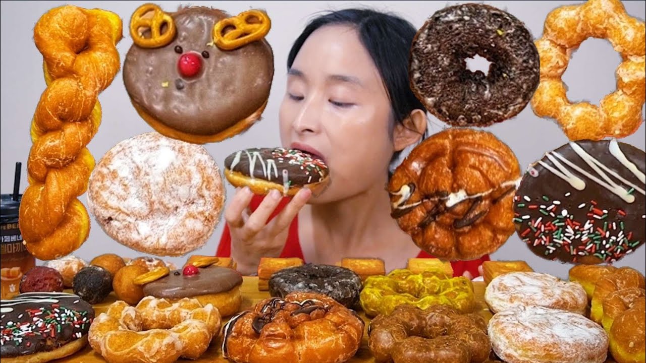 던킨도넛 여러가지 도넛 먹방