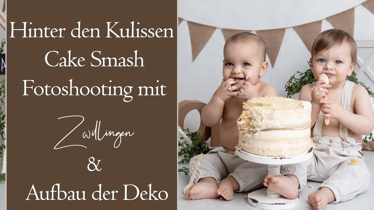 Hinter den Kulissen - Cake Smash Fotoshooting mit Twins & Aufbau der Kulissen