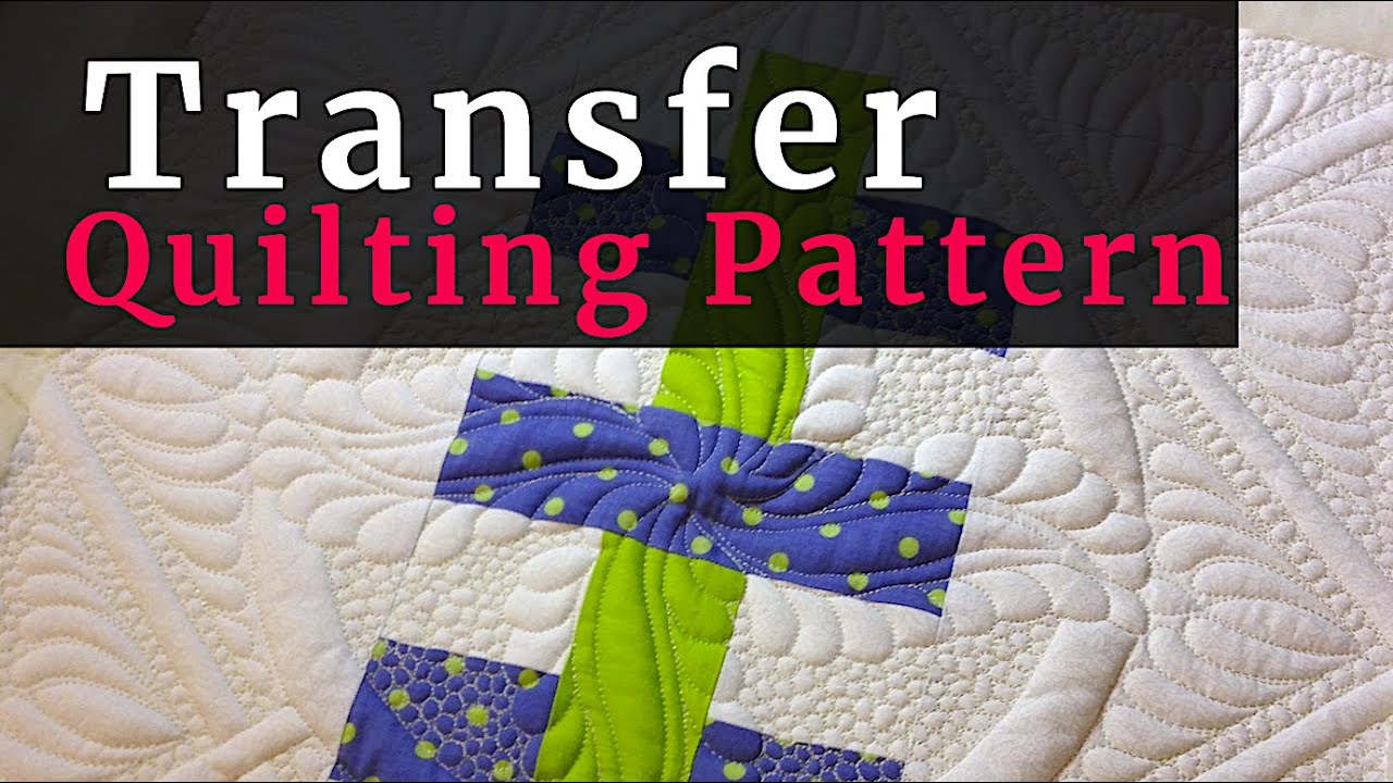 How to Transfer Quilting Patterns to Fabric - Quilt Stencil and Marker