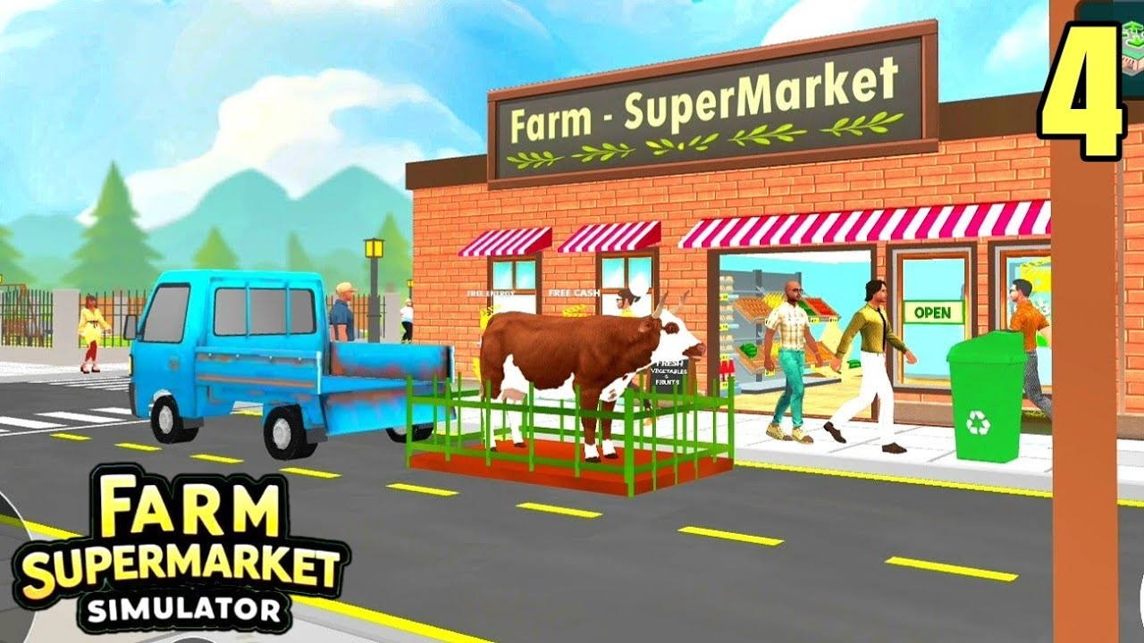 Farm 🚜 Supermarket Simulator. Buy Cow, Unlock Plants, Orders Sell And more.