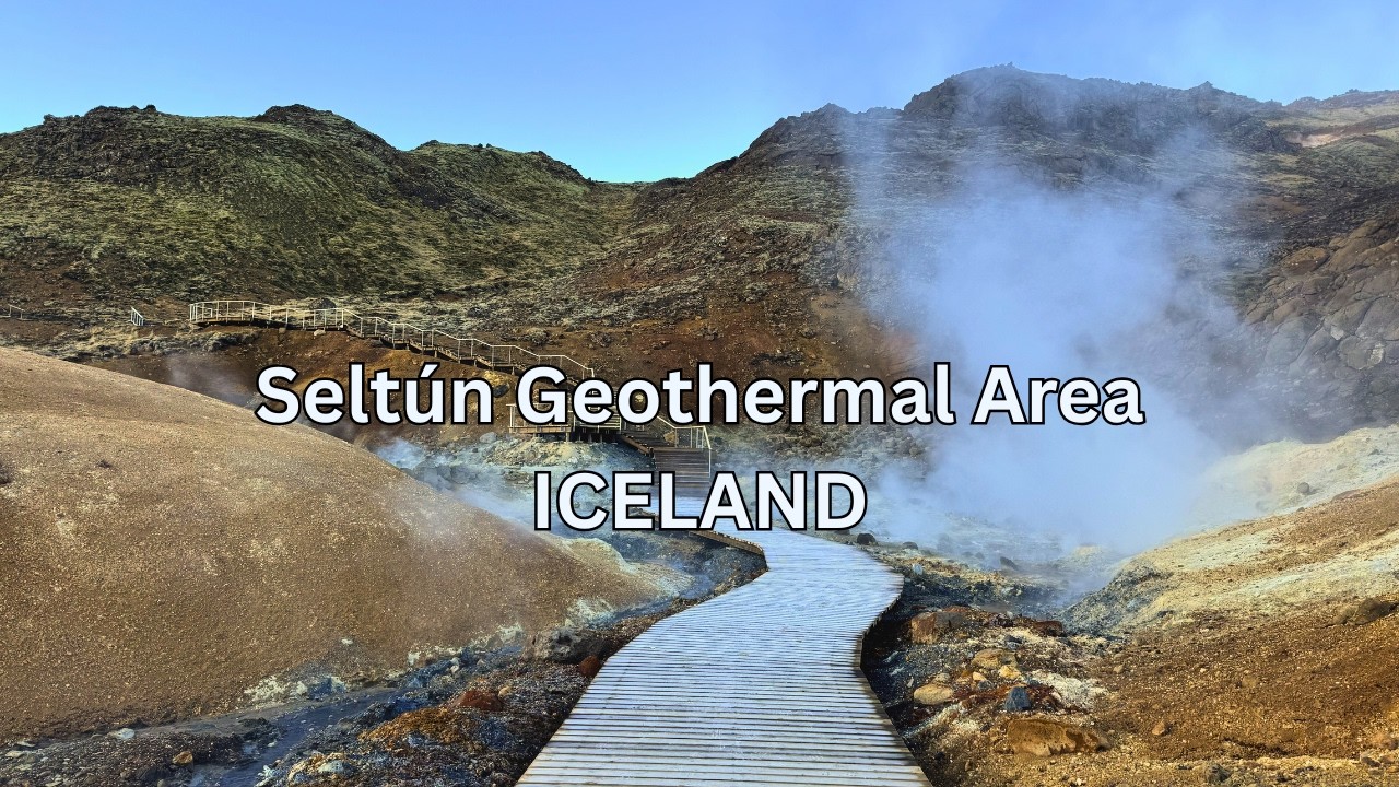 Walking Seltún Hot Springs to Arnarvatn Lake | Iceland Geothermal Landscape | 4K HD