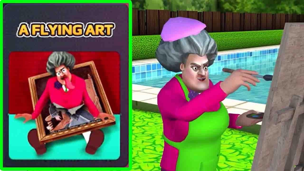 Scary Teacher 3D | Прохождение игры miss T Flying Painting Art (iOS Android)