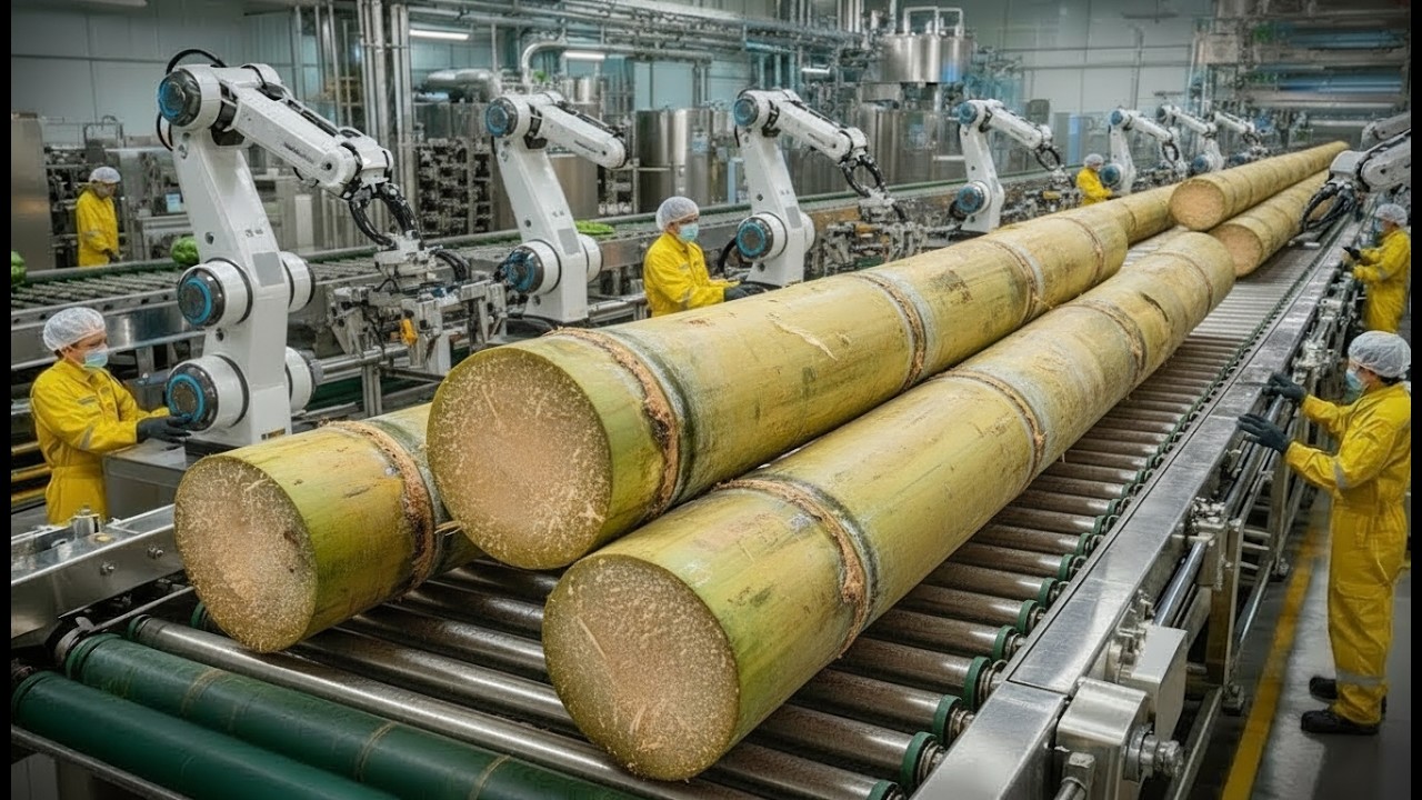 How Sugarcane Is Transformed Into Sugar Inside a Mega Factory