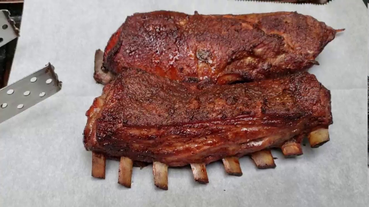 Smoked Lamb Ribs on 14.5" Weber Smokey Mountain