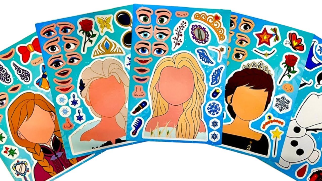 [Paper DIY] Making Disney Princess Elsa Anna Frozen Queen Sticker Book #asmr #frozen #disneyprincess