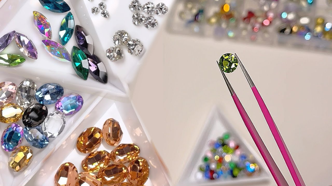 네일스톤정리 Nail Rhinestone Sorting ASMR 
