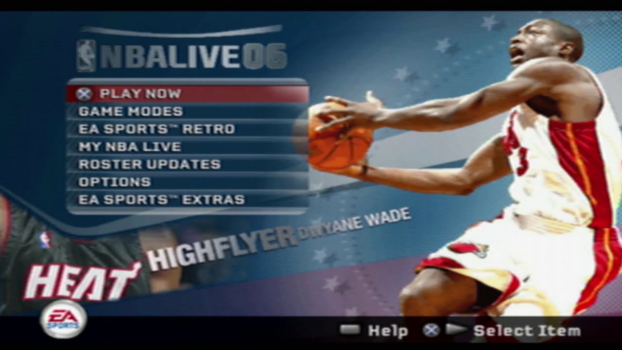 NBA Live 2006 Quick Look at Game Menu Retro Video Game
