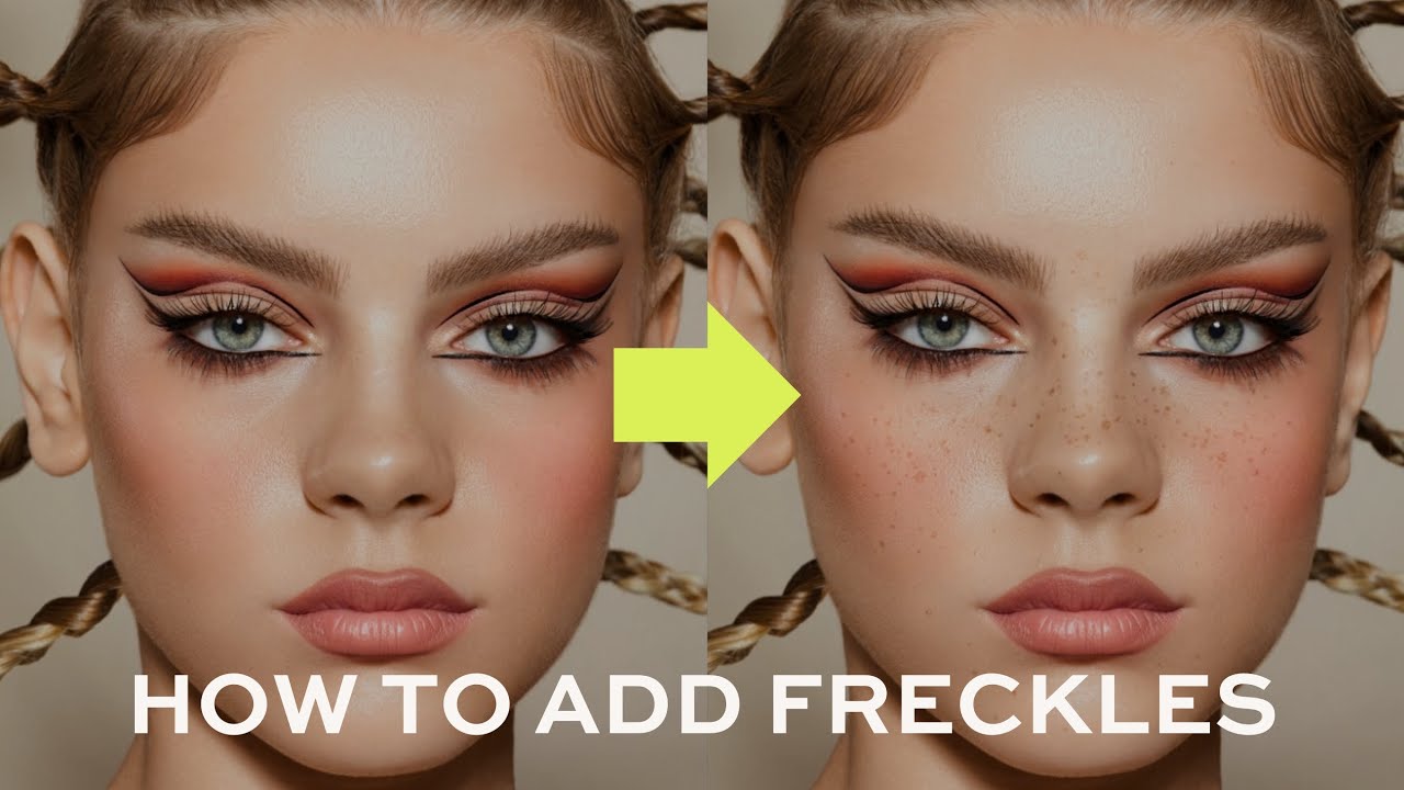 How to add freckles in 1 minute using Photoshop