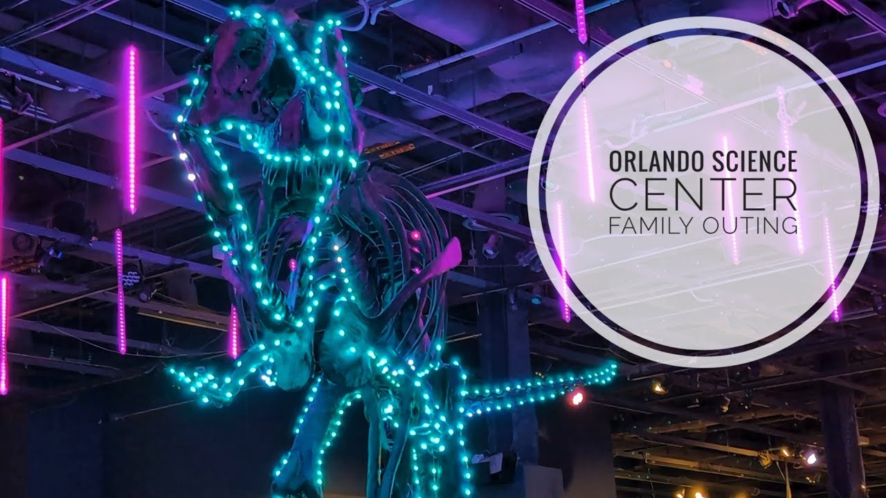 Family trip to the Orlando Science Center and enjoy the holiday Dino in lights exhibit.