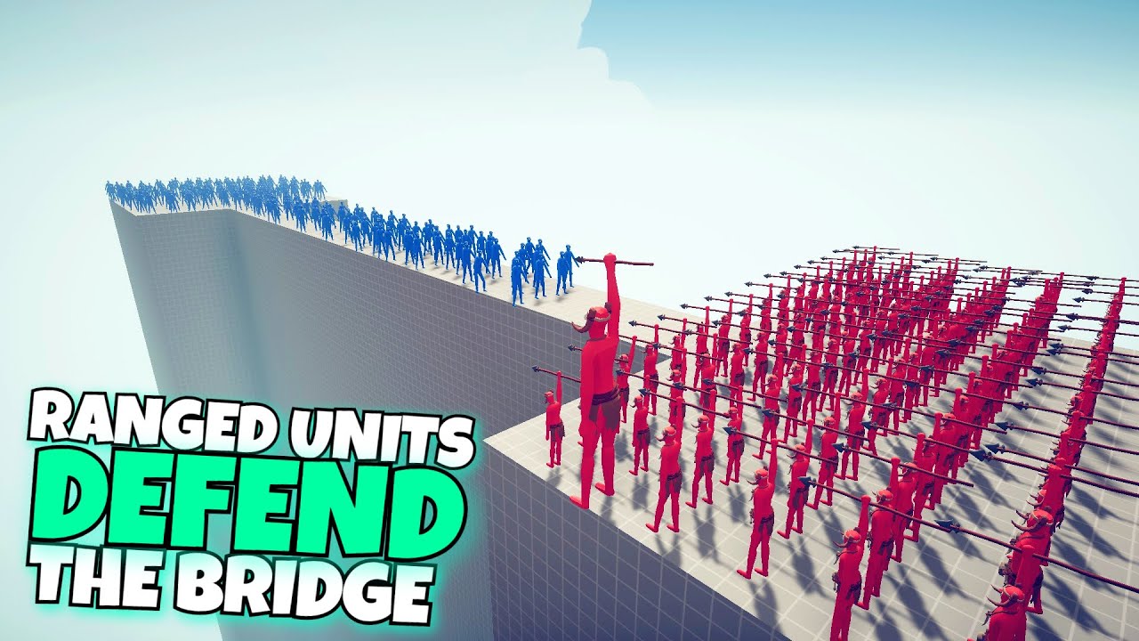 RANGED UNITS DEFENDS THE BRIDGE VS ZOMBIES - Totally Accurate Battle Simulator TABS