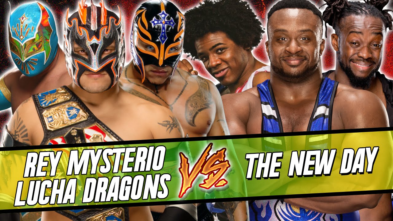 Rey Mysterio & Lucha Dragons (Sin Cara & Kalisto) vs. The New Day / WWE 2K16 PC Mods (WWE RAW 2016)
