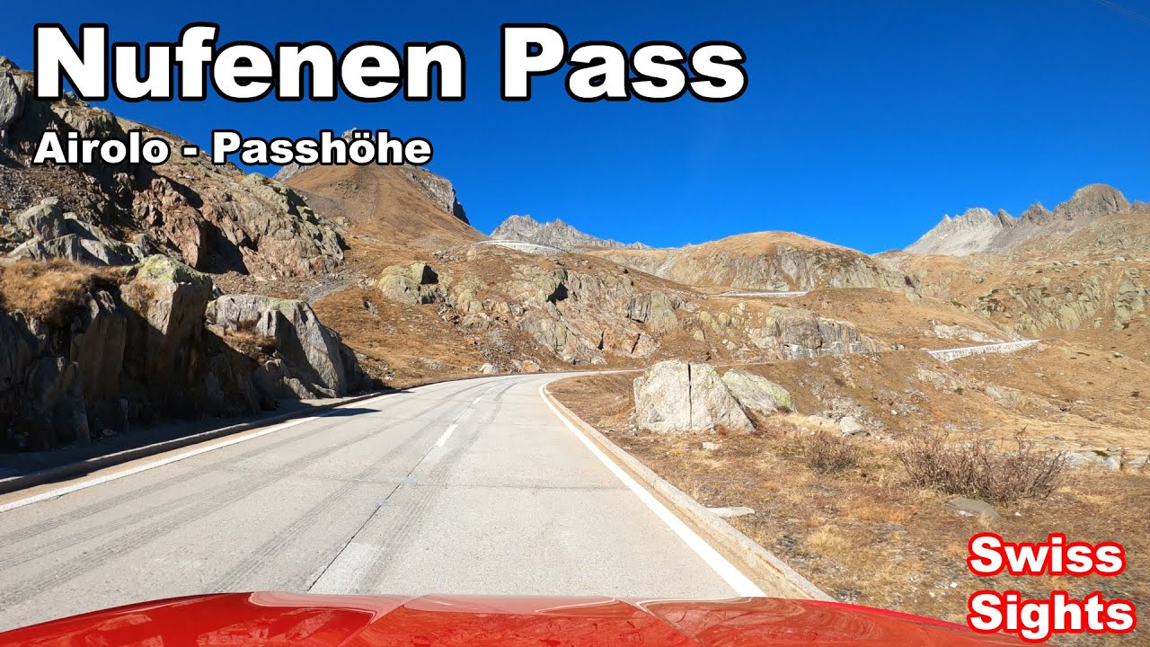 Nufenen Pass Switzerland 4K Spectacular Driving from Airolo