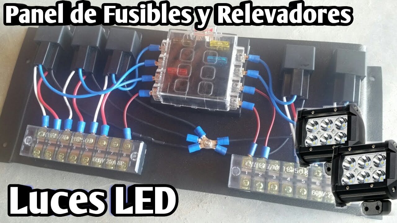 Como hacer un Panel de Fusibles y Relevadores para luces LED. (1/2)
