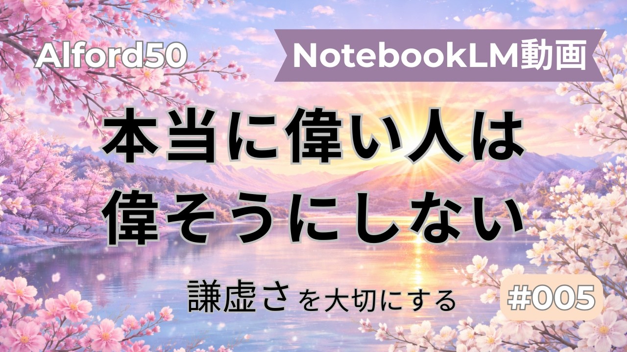 【NotebookLM動画】#005 本当に偉い人は偉そうにしない